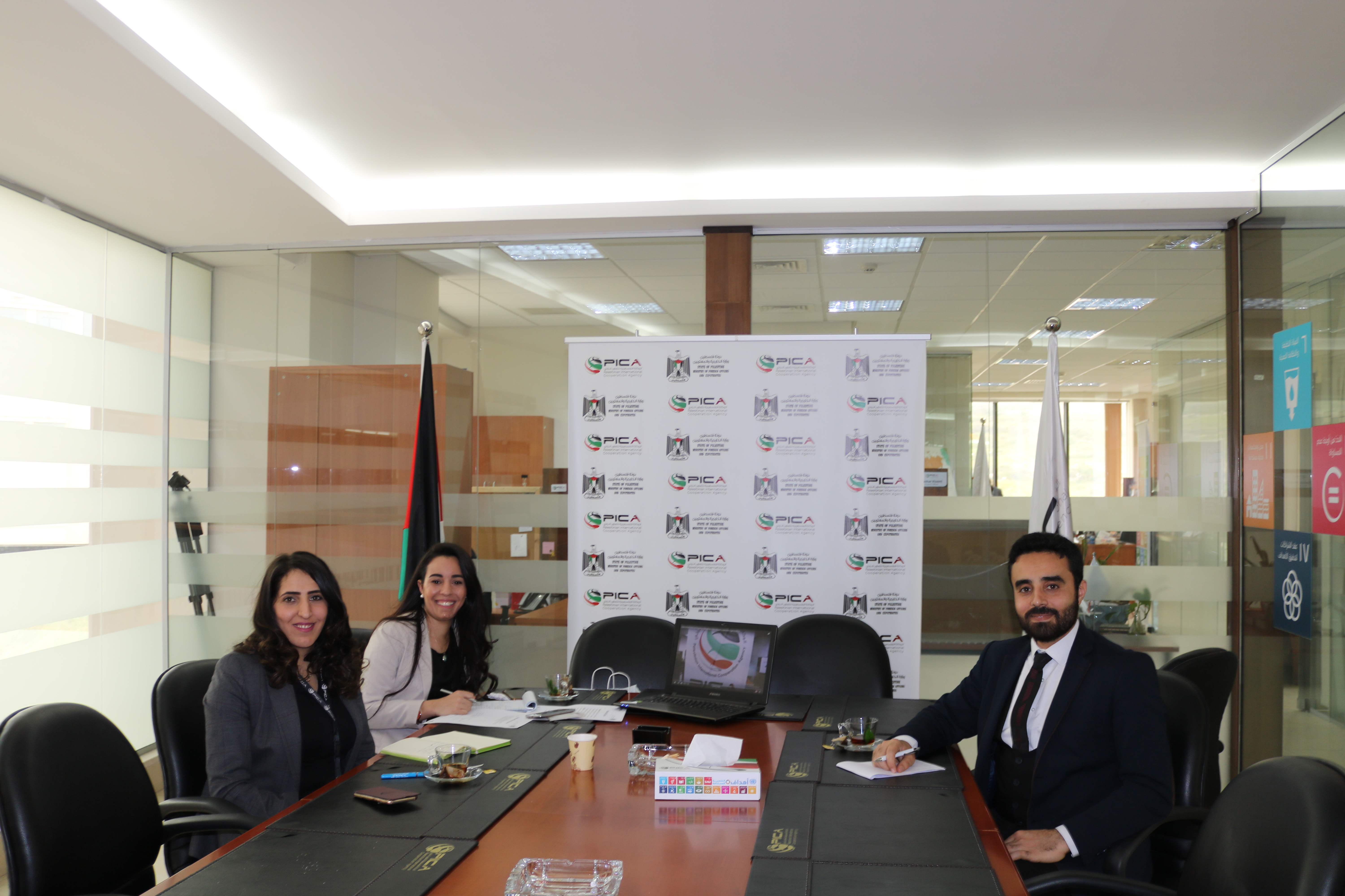 The Palestinian International Cooperation Agency (PICA) held a meeting with the Islamic Cooperation Youth Forum (ICYF)