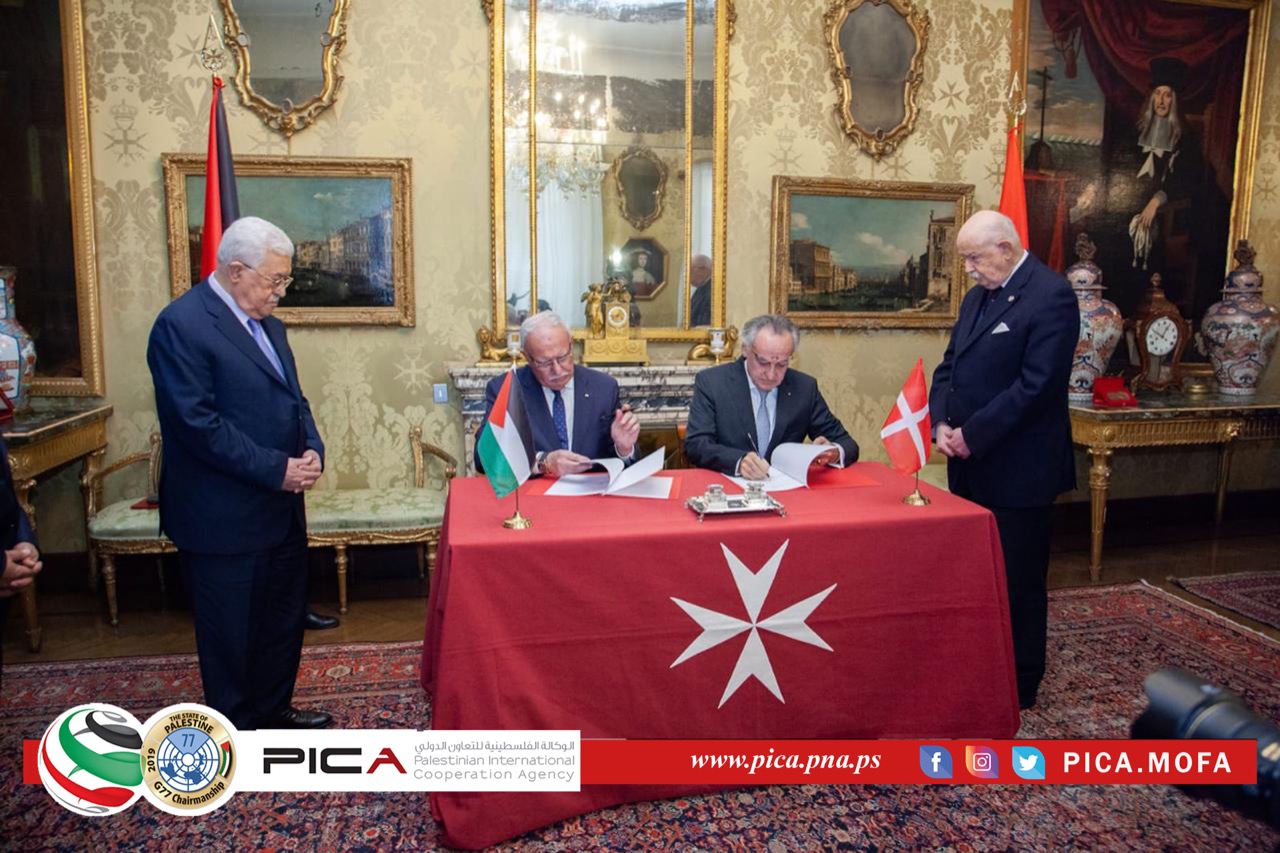 To be Implemented by the Palestinian International Cooperation Agency (PICA). The State of Palestine and the Sovereign Order of Malta (SOM) Agree on Joint Cooperation Program
