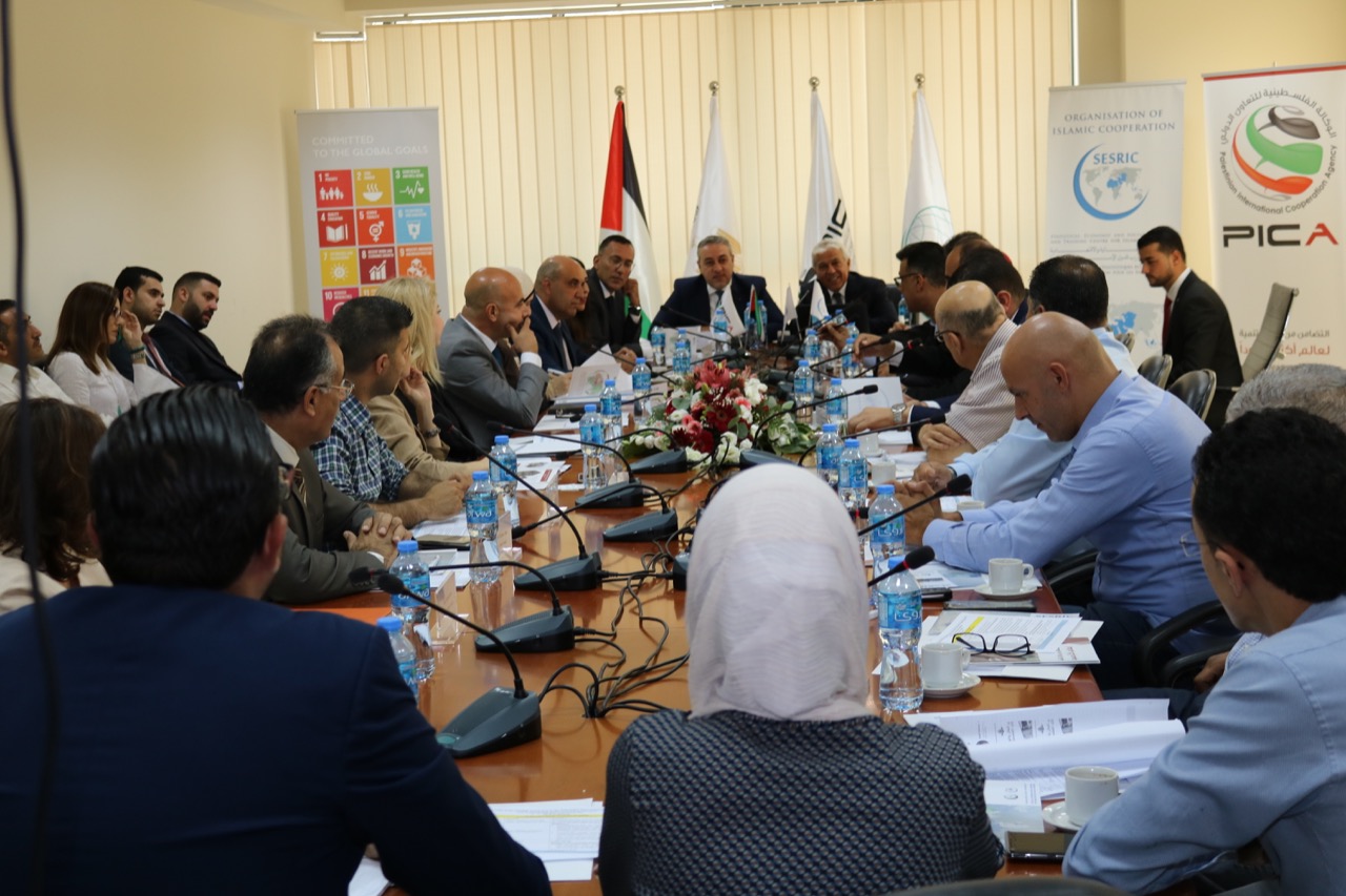 The Palestinian International Cooperation Agency (PICA) receives a High level Delegation from the Statistical, Economic and Social Research and Training Center for Islamic Countries (SESRIC) and Holds a Roundtable with National Partners